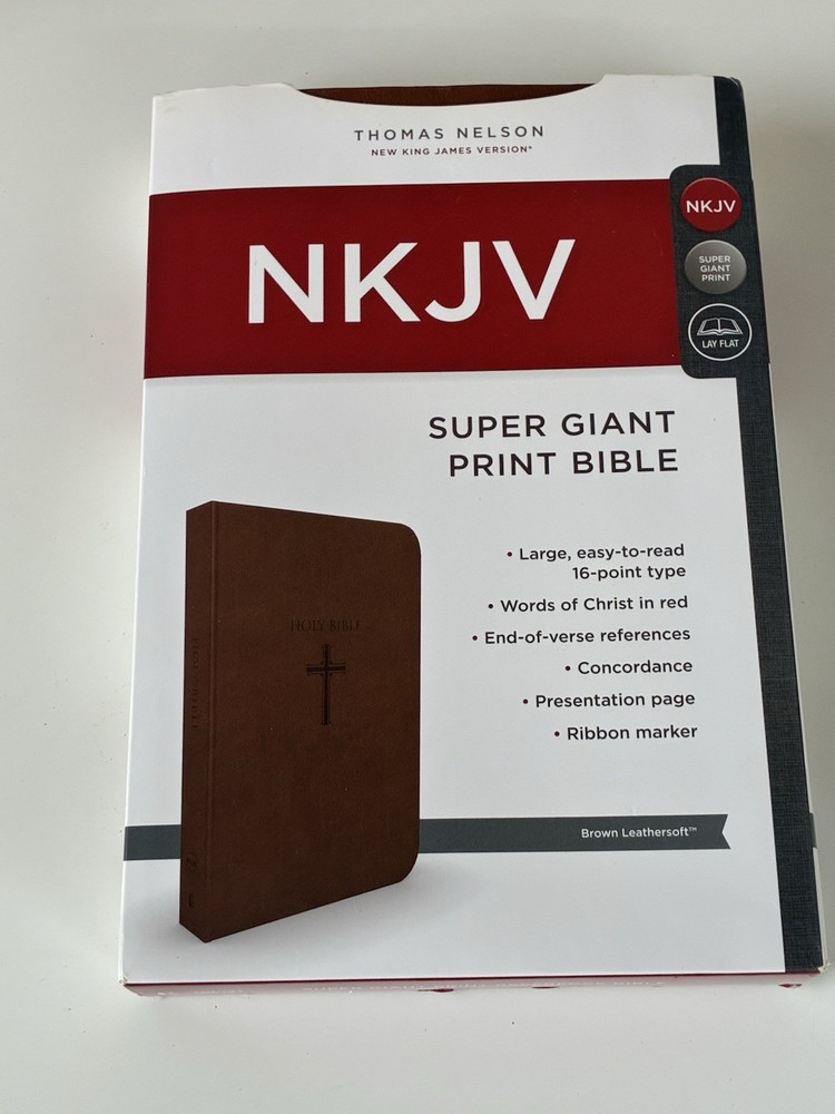Super Giant Print Bible NKJV Imitation Leather Largest Print 16 point BRAND NEW!