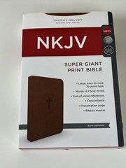 Super Giant Print Bible NKJV Imitation Leather Largest Print 16 point BRAND NEW!