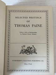 Selected Writings Thomas Paine 1945 Everybody’s Vacation Publishing Co Hardcover