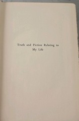 1902 Truth and Fiction By J W Goethe Luxury Edition #15 of 1,000