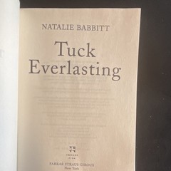 Square Fish Tuck Everlasting by Natalie Babbitt Paperback Immortality Family