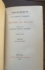 Honore de Balzac 3 Vols 1903-1907 Little Brown Co HC Decorative Bindings