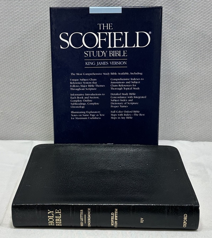 Scofield Holy Bible Red Letter Concordance Study System KJV Oxford 291RL Black