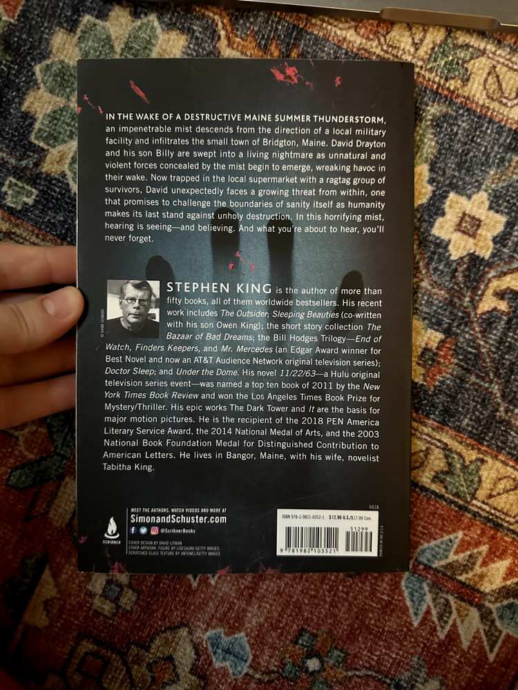 Mist by Stephen King (2018, Trade Paperback), New Book, Horror, Stephen King