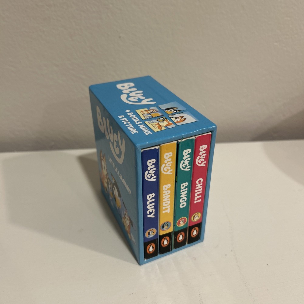 Bluey Little Library Box Set Bluey Bingo Chilli and Bandits – Pre-owned