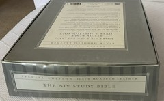 NEW NIV Study Bible Special Edition BLACK MOROCCO LEATHER