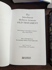 The Interlinear Hebrew-Greek-English Bible Four Volume Set