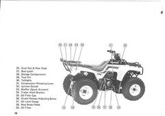 KAWASAKI Bayou 220 Owners Manual 1991 – STEEL WIRE BOUND – PROTECTIVE COVERS