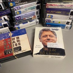 Lot of 45 + Audiobooks on CD, Ex Library, Fiction, Mixed Authors