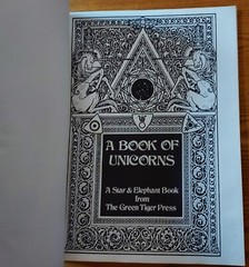 UNICORN GEM A Book of Unicorns 9.5″x11″ with 13 Excellent Prints. Lots of info.