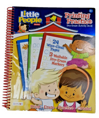 Fisher Price Little People Printing Practice Dry-Erase Activity Book Write &Wipe