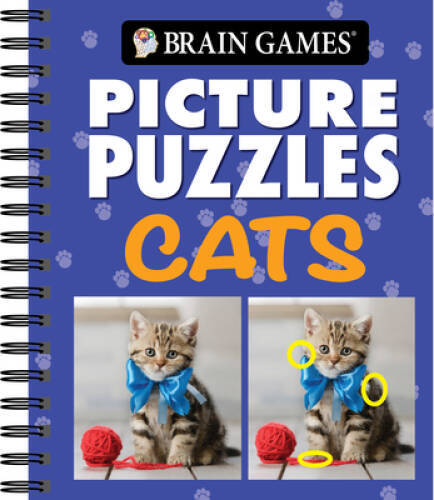 Brain Games – Picture Puzzles: Cats – Spiral-bound – GOOD