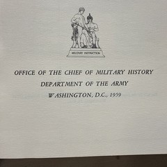 U.S. Army World War II (Green 1950’s HC Book)Technical Services:Chemical Warfare