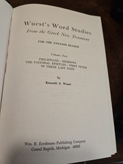 Word Studies Greek New Testament Kenneth Wuest 4 Vol Set Eerdmans HC IMMACULATE