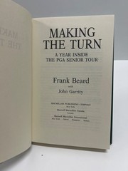 Vintage Golf Book „Making the Turn” by Frank Beard 1992. 260 pages like new no n