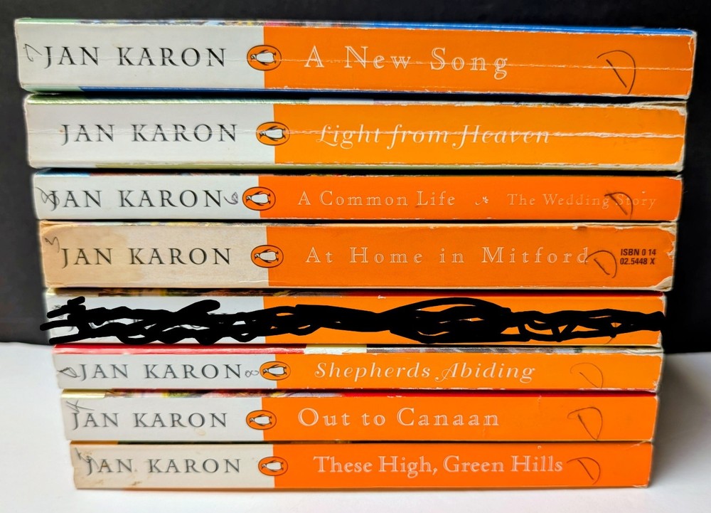 Jan Karon Mitford Series PB Lot of 7 BOOKS 1, 3-6, 8&9 Christian Fiction Signed