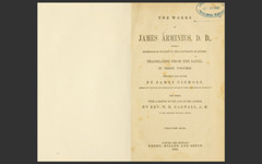 The Works of James Arminius, 1853 Edition, 3 VOLUME E-Book Set on CD-ROM
