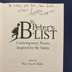 St. Peter’s B-List: Contemporary Poems Inspired by the Saints Edited by Miller