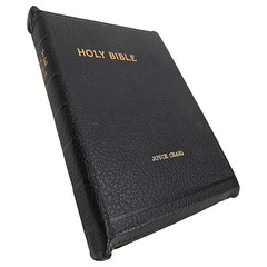 Holy Bible KJV King James Black Zippered Leather Maps 1963 Am Bible Society Vtg