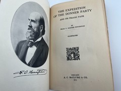1911 THE EXPEDITION of the DONNER PARTY by Eliza Donner Houghton, 1st Edition