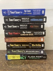Tom Clancy Military Thriller Book Lot 8 PB HC Jack Ryan ACTION Spy Fiction