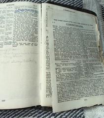 Holy Bible Scofield Reference Ed Oxford Univ 1917 Leather Family Notes w Flaws