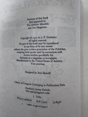 JP Donleavy The Unexpurgated Code 1975 1st Edition & Printing Hard Cover G/VG