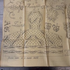 Rare Antique French Embroidery Pattern Sheet – Cendrillon Journal (October 1858)