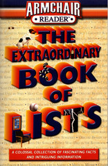Armchair Reader The Extraordinary Book of Lists Excellent Trivia 500 Pages Nice