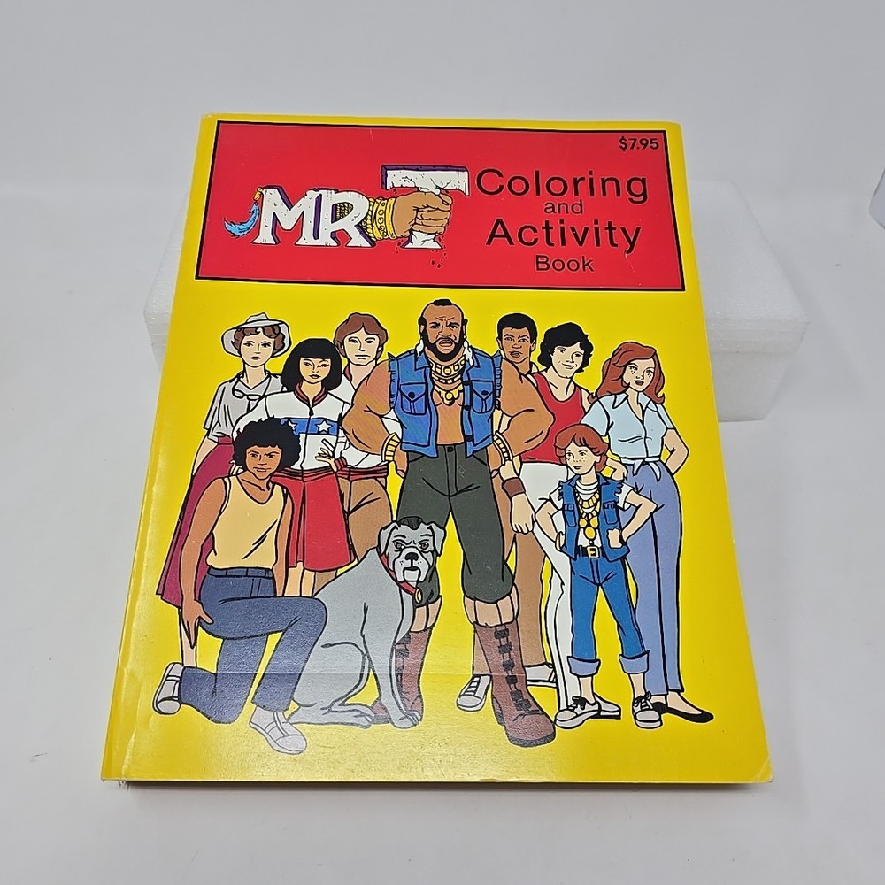 Vintage 1984 Mr. T Coloring and Activity Book 383 Pages A-Team – New Old-Stock!