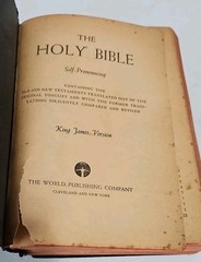 VTG The Holy Bible The National Bible Press KJV Self-Pronouncing 1940’s? 50’s?