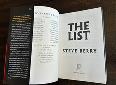 The List by Steve Berry Hardcover Thriller Novel First Edition Very Good