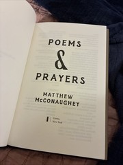Poems and Prayers by Matthew McConaughey (2025, Hardcover) First Edition NEW