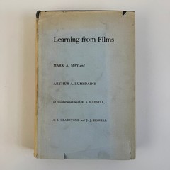 Learning from Films May Lumsdaine 1958 First Edition Yale University Press