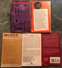 Sigmund Freud books, lot of 5, Eros and Civilization, Moses and Monotheism