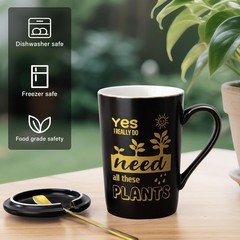Stylish Plant Lover Mug Set 14oz