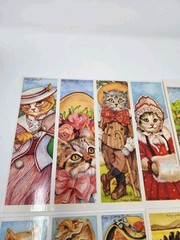 Cat and Kitten Perforated Bookmarks Pages Evelyn Gathings Dover Victorian