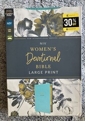 Niv, Women’s Devotional Bible, Large Print, Leathersoft, Teal, Comfort Print
