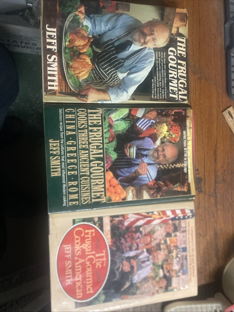 Lot of 3 The Frugal Gourmet Jeff Smith Hardcover DJ CookBooks