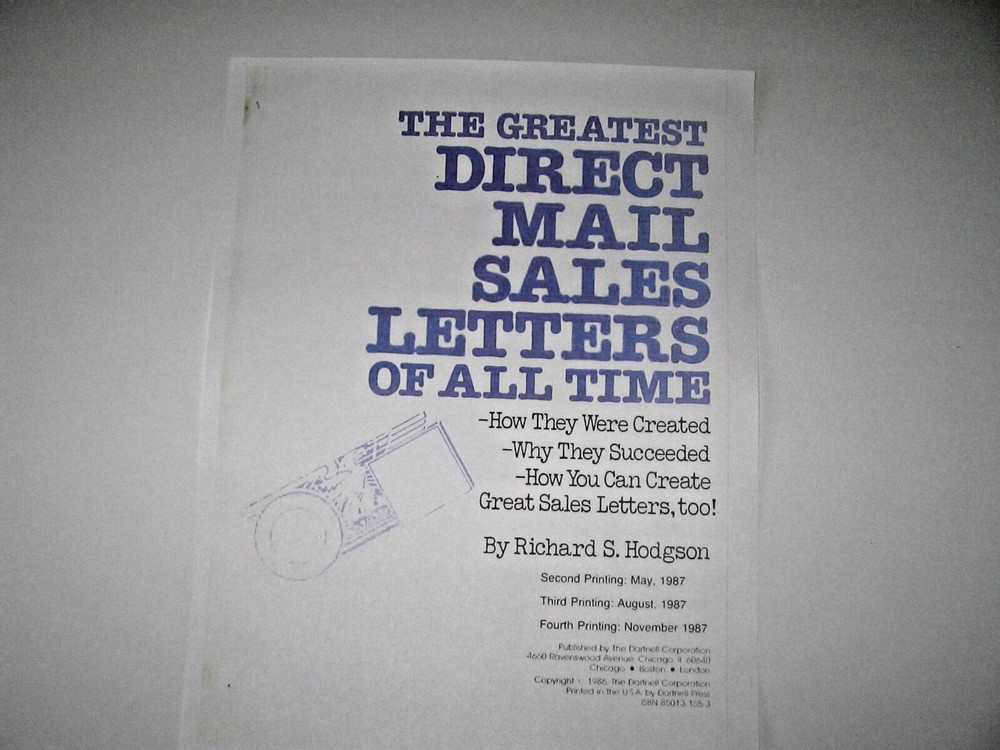 Greatest Direct Mail Sales Letters by Richard Hodgson + Bonus–Direct Mail Book