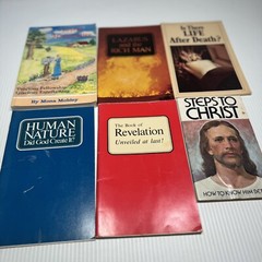 6 Vintage Christian Books, Steps To Christ, Revelations, Life After Death Etc.