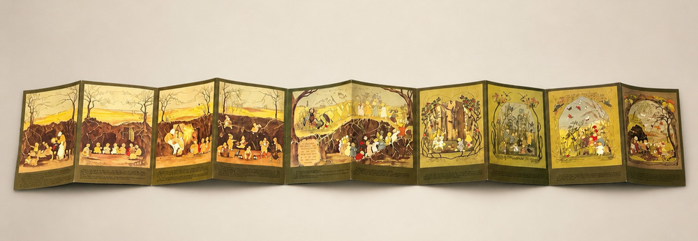 Large 8ft Fold Out Panorama Root Children Book Green Tiger Press