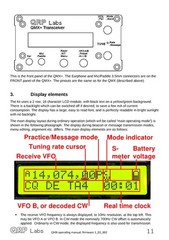 QRP LABS QMX Multimode Transceiver Operating Manual – WIRE BOUND – TOUGH COVERS