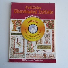 Permission Free Electronic Design Set Full-Color 296 Illuminated Initials Dover