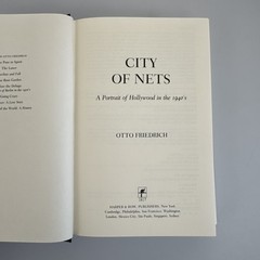 City of Nets Otto Friedrich 1986 First Edition Hollywood 1940s Harper & Row