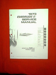 EVINRUDE 9.5 HP OUTBOARD MOTOR MODELS # 9322 & 9323 SERVICE MANUAL 1973