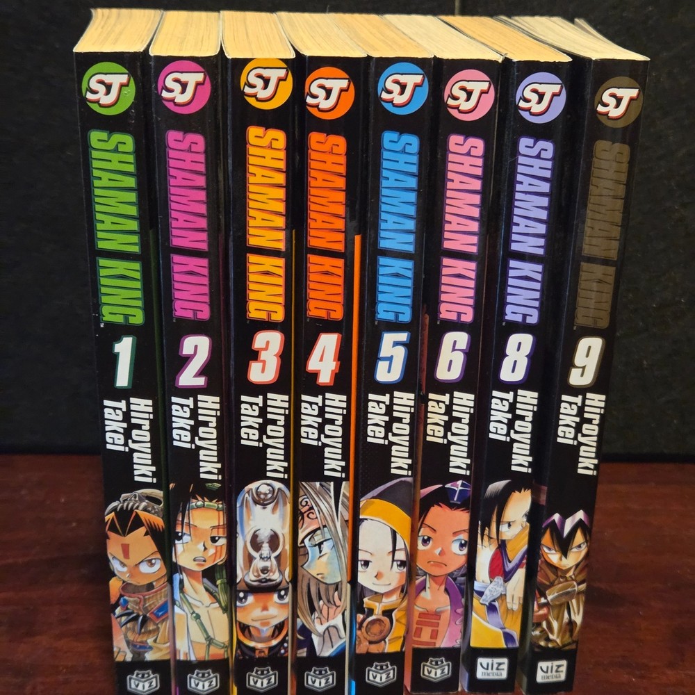 Shaman King Manga Shonen Jump Volumes 1-6 + 8 + 9 Set Hiroyuki Takei Set of 8