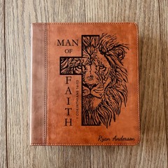 Personalized Bible for Men, ESV Journaling Study Bible, Custom Name Engraved