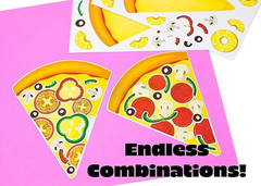 24 Pizza Stickers for Kids (Large 8.5 X 11 Inches) – Ages 3+
