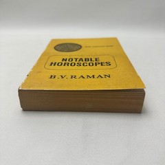 Notable Horoscopes B.V. Raman 1981 Fifth Printing Astrology IBH PB